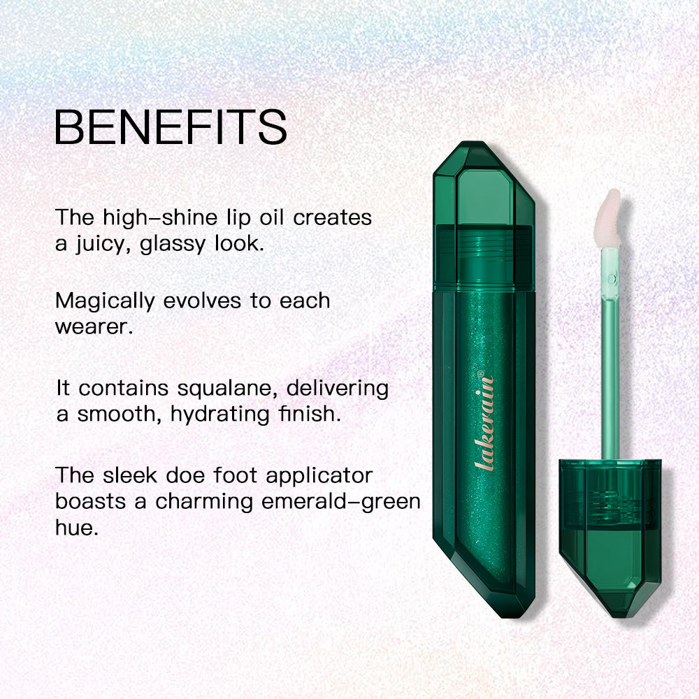 Temperature-Responsive Mirror-Like Dewy  Hydrating Lip Oil For Plump  Radiant Lips