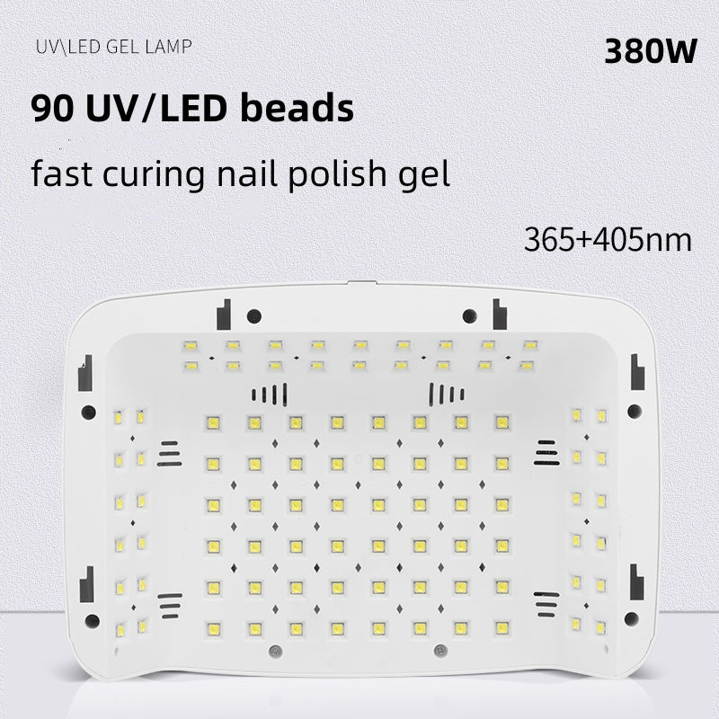 Sun 380W Professional Nail Dryer 90 Leds Nail Dryer UV Lamp For Curing All Gel Nail Polish Motion Sensing Manicure Pedicure