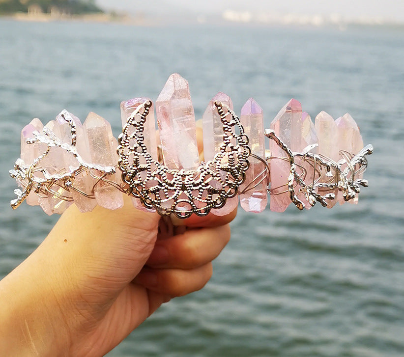 Rock Crystal Party Moon Branch Hairband