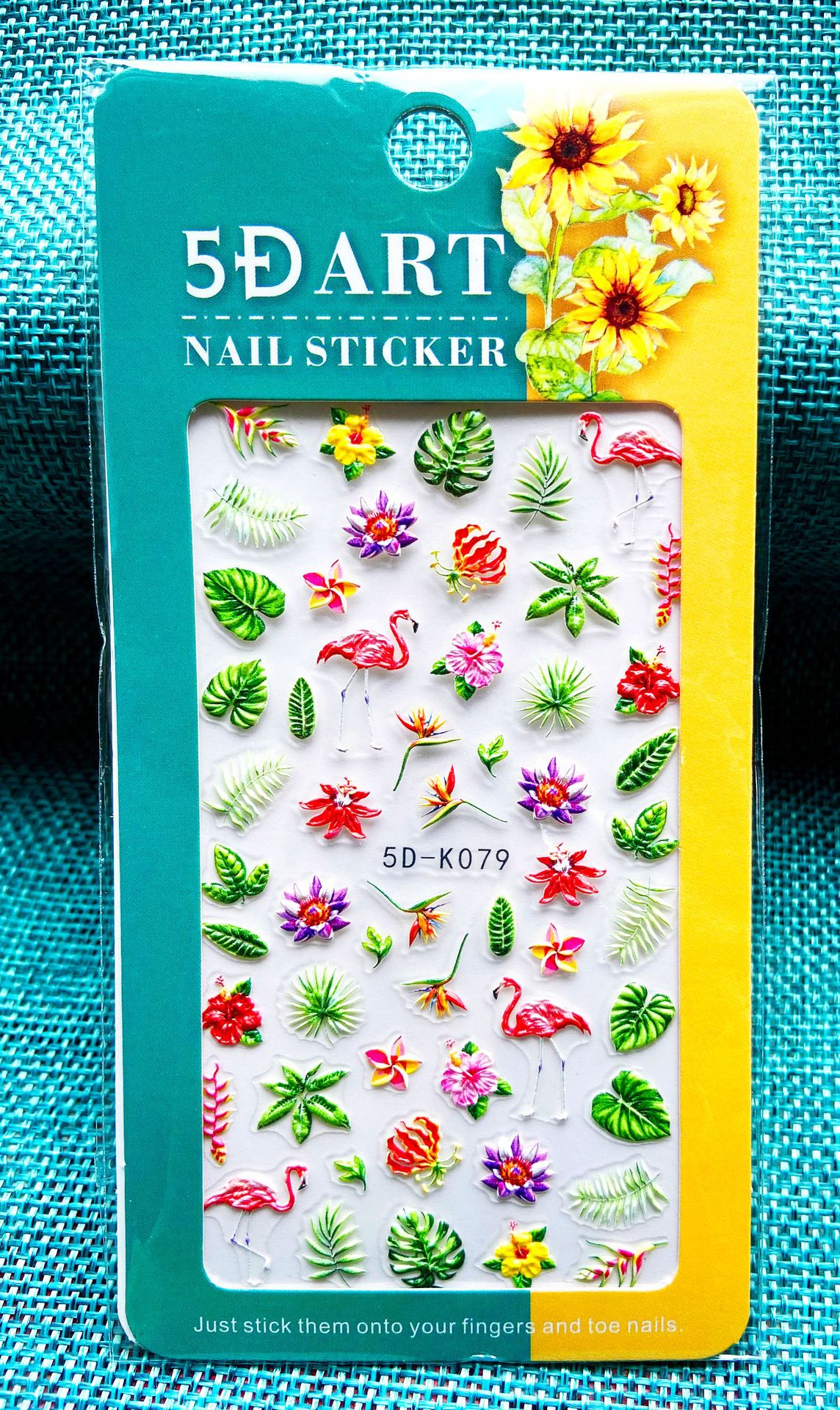 5D Art Embossed Nail Sticker Plaid Nail Sticker Three-dimensional Bow Nail Sticker Summer Nail Sticker