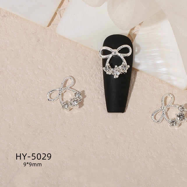 Alloy Nail Art Decorations Moon Flower And Butterfly Nail Studs