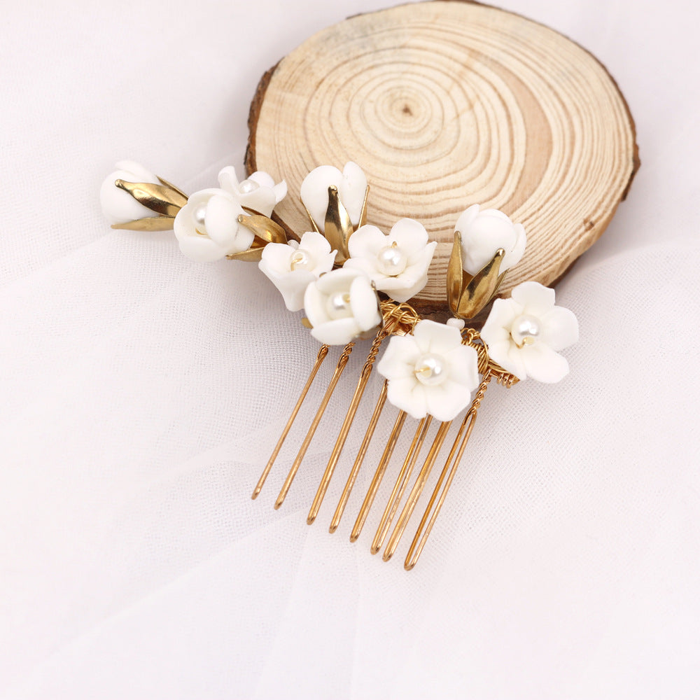 Handmade Pearl Bridal Hair Comb