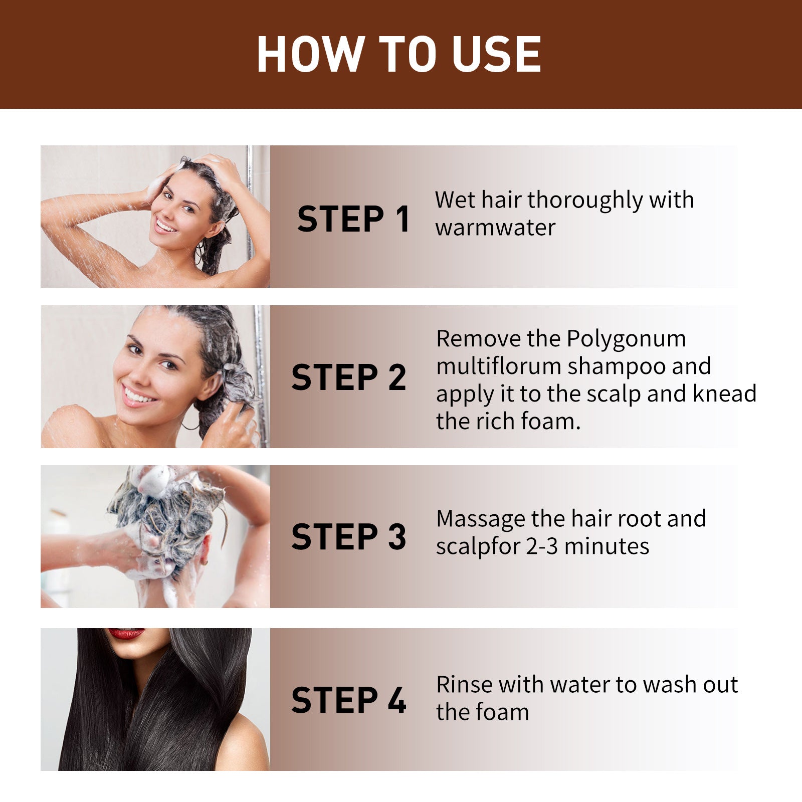 Jaysuing Polygonum Multiflorum Whitening And Blackening Shampoo