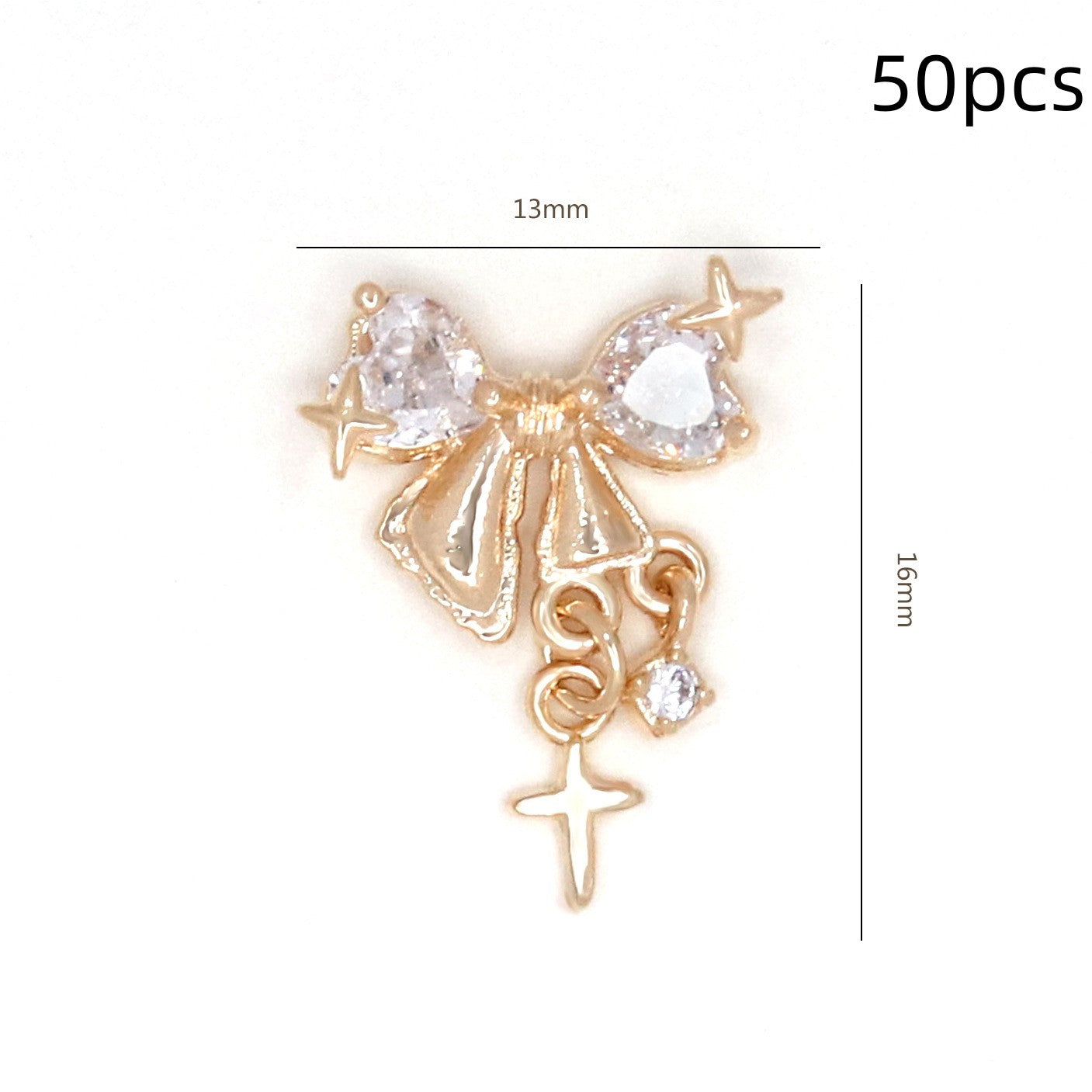 Climate Flowers Bow Zircon Nail Ornament Zircon