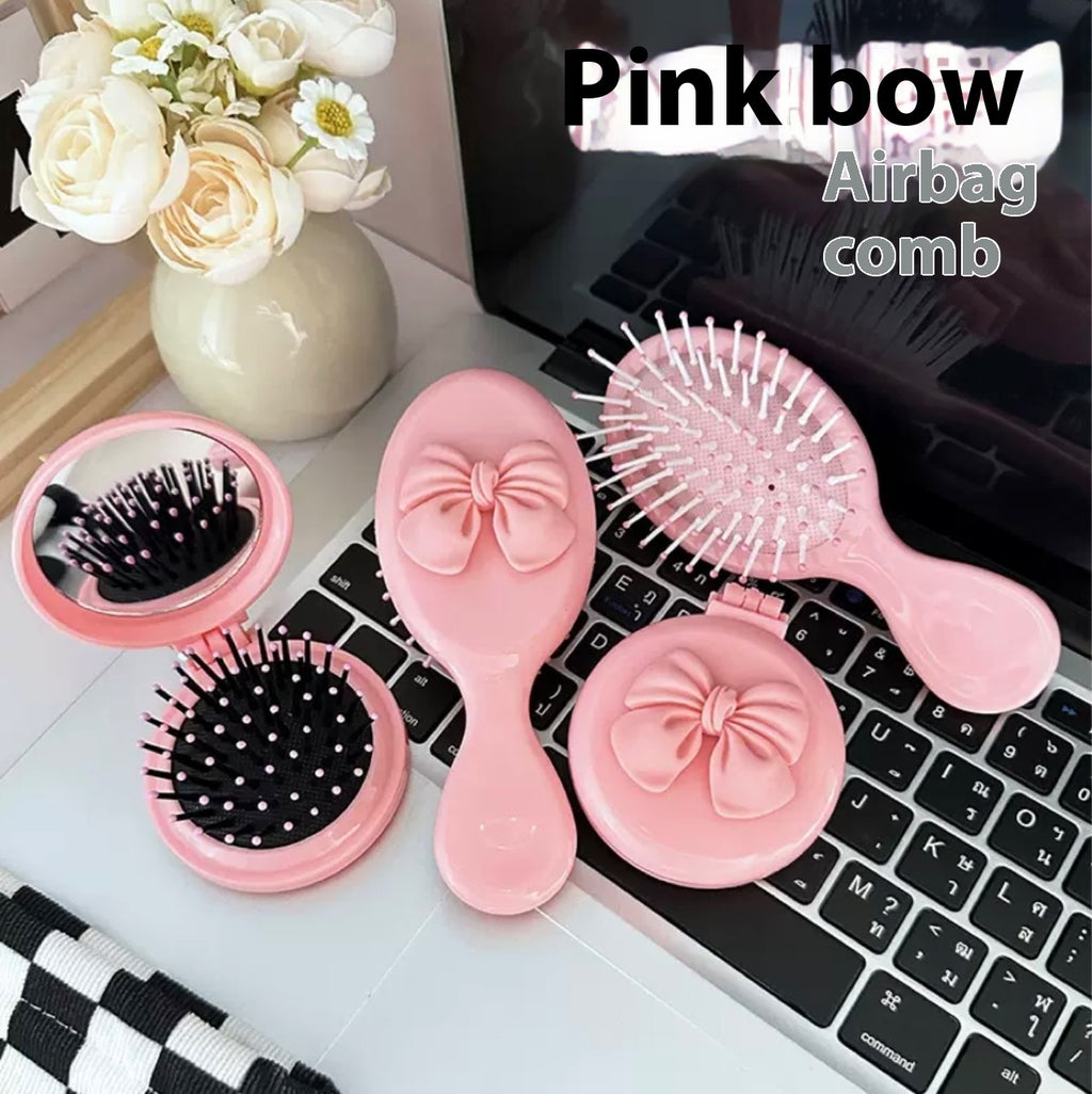 Cartoon Cute Folding Airbag Comb Mini Hairdressing Mirror