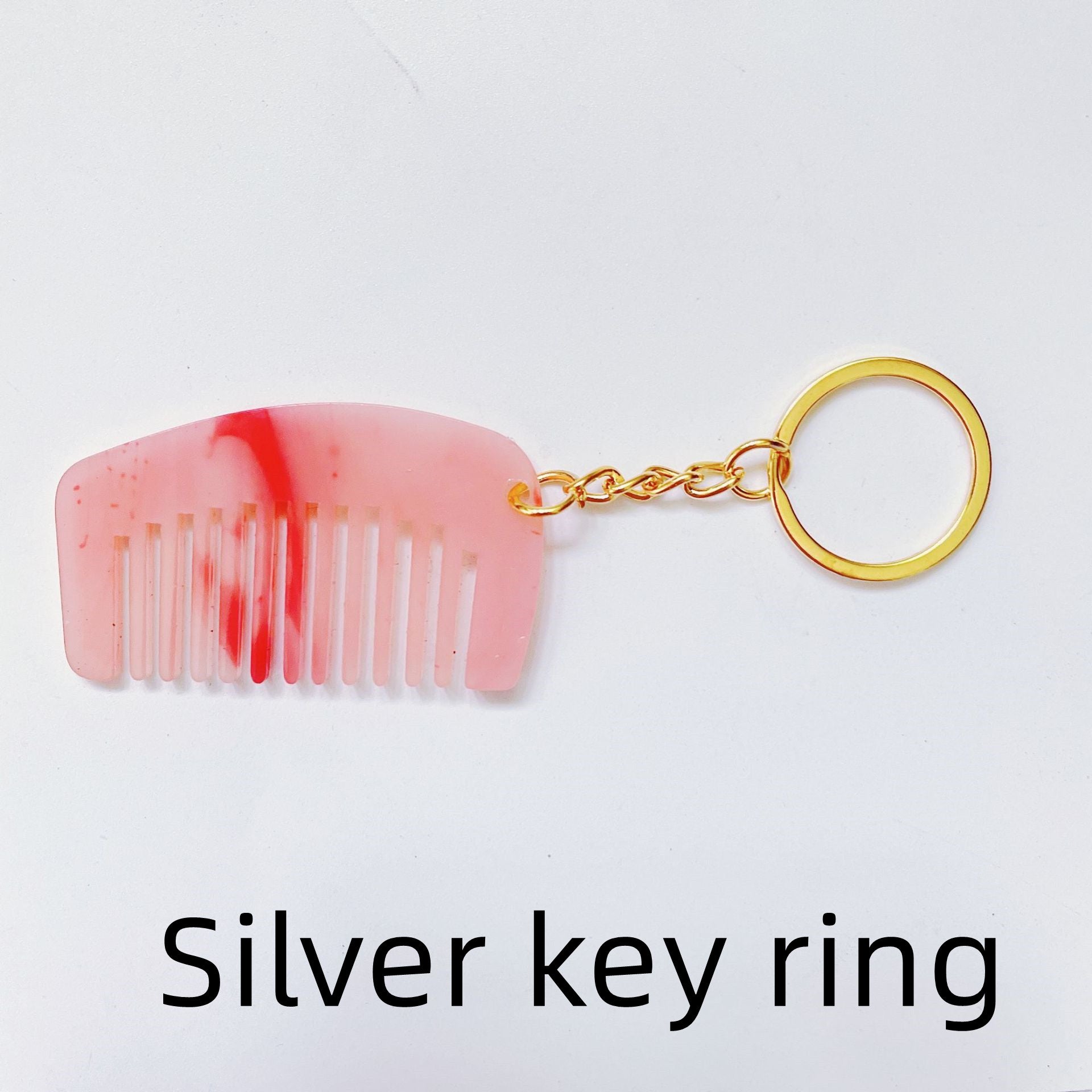 Acetic Acid Plate Mini Comb Key Chain Pendant Portable