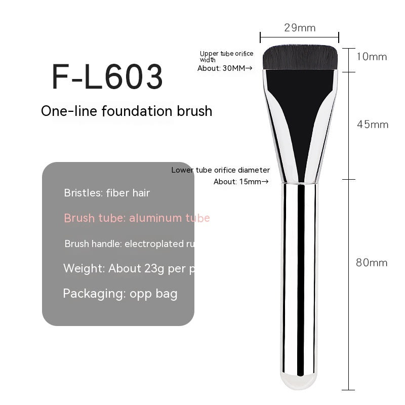 One-line Powder Foundation Brush Flat Head Light Concealer