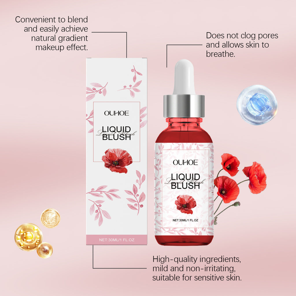 Ouhoe Blush Care Solution Facial Natural Rosy Color Rendering