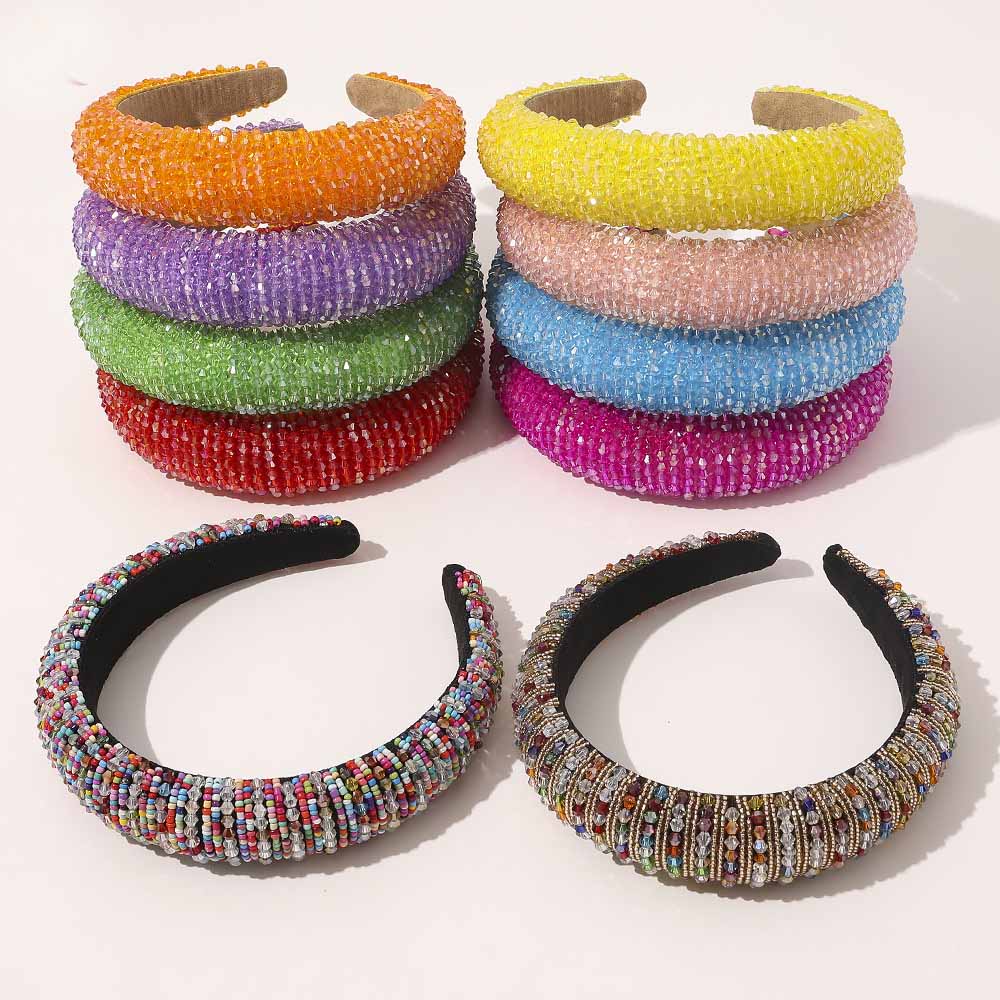Women's Wide Brim Baroque Crystal Headband