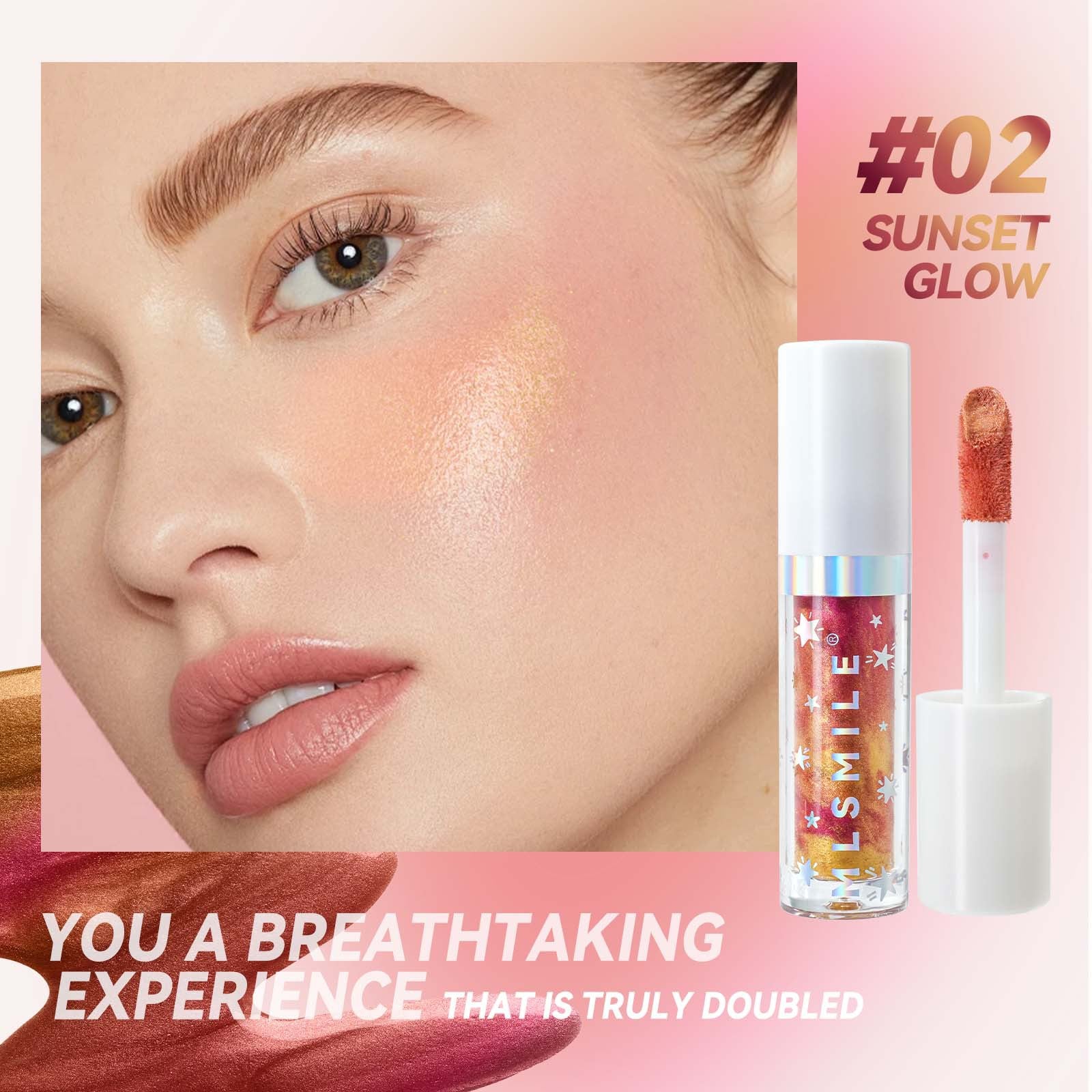 MLSMILE Marble Liquid Blush Brightening Color Rendering Facial Rouge Makeup
