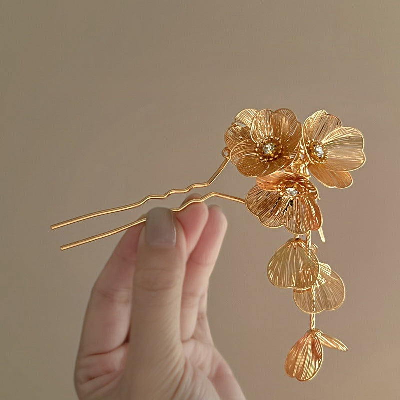 Butterfly Tassel Flowers Hair Clasp Banana Clip