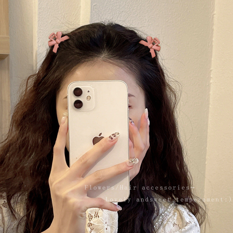 Candy-colored Metal Hair Clip With A Bow
