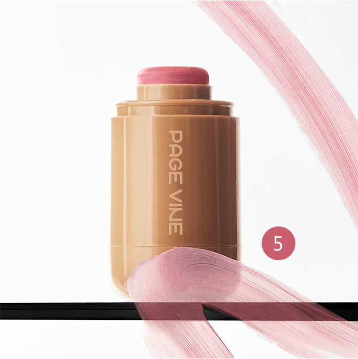 PageWine Pocket Blush Stick 6 Color Lip Cheek Water Light Stick