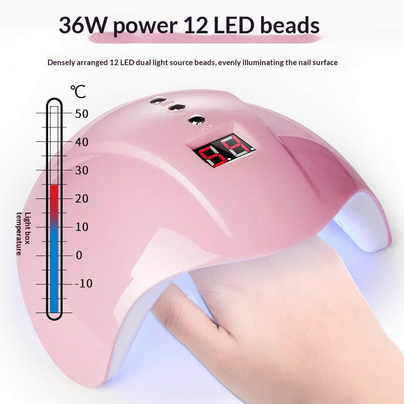 36W Nail Art UV Curing Lamp With Display Screen And Motion Sensor