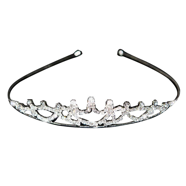 Korean Style Bridal Crown Headdress Diamond Alloy Women's Hair Band Accessories Girls Children Diamond Jewelry Wholesale