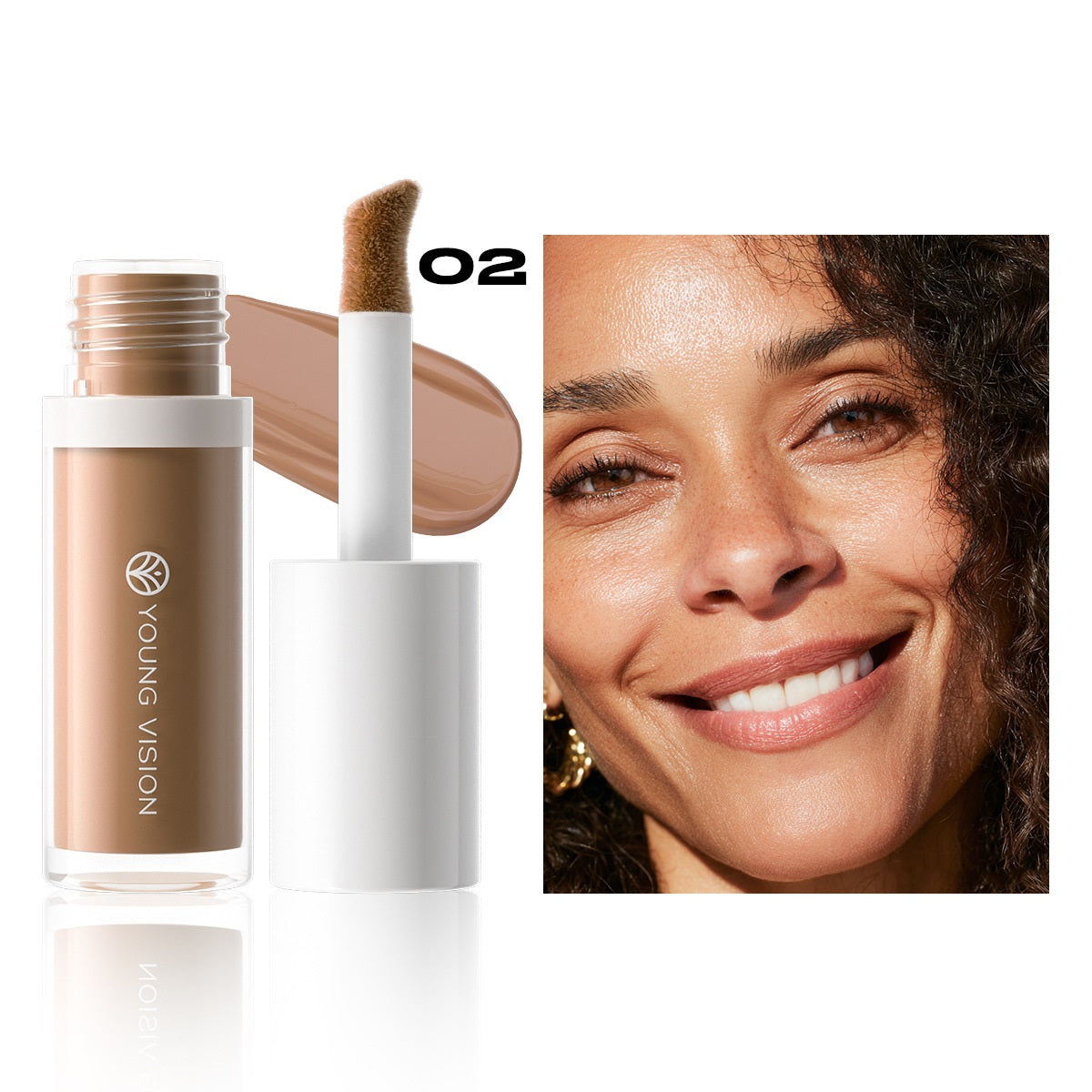Three-dimensional Nose Shadow Multifunctional Horseshoe Brush Head Contour Liquid