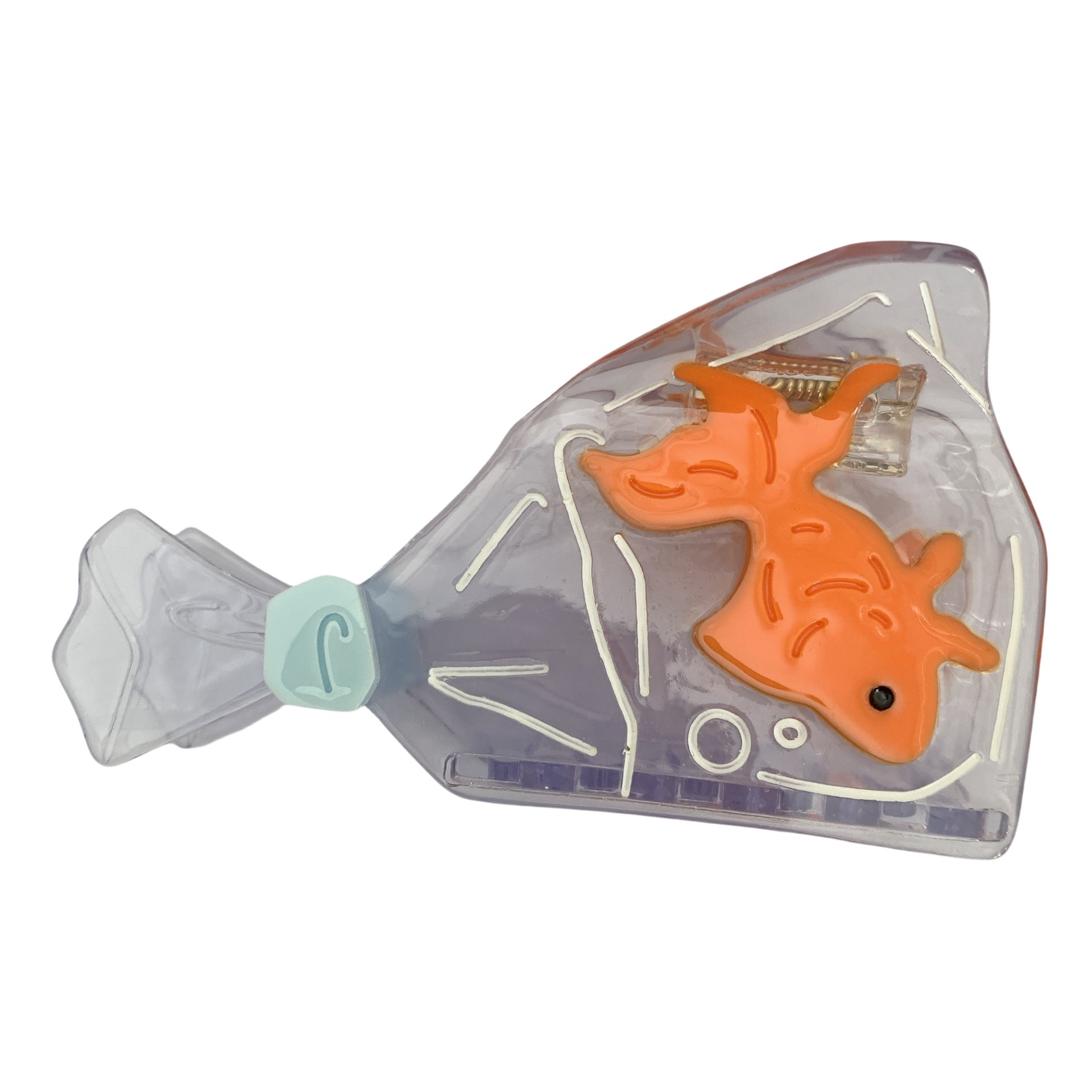 Stitching Creative Small Goldfish Acetate Hairpin Design