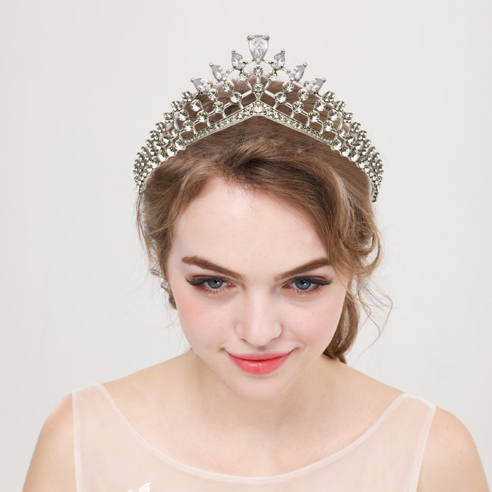 Zirconia Bridal Crown Queen Alloy Wedding Wear