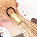 Seamless Hair Rope Minimalist Headdress J-shaped Tie Low Ponytail Metal Hair Ring