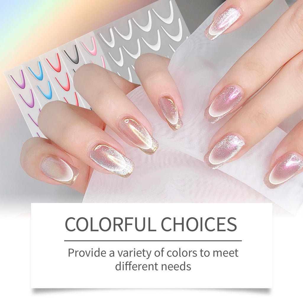 Eelhope Gradient Nail Sticker Simple Manicures Decoration
