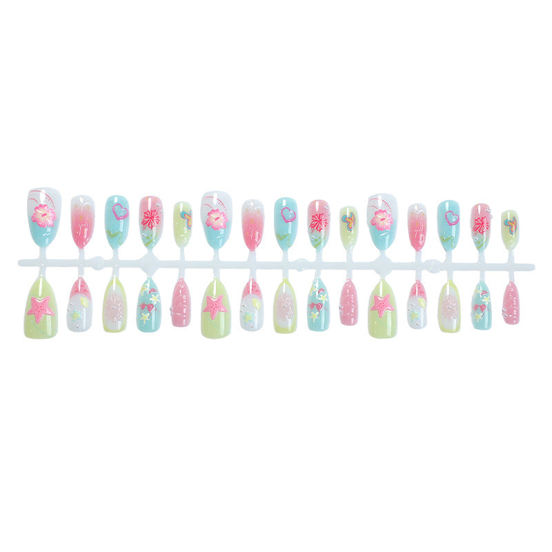Women's Three-dimensional Flower Butterfly Love Nail Sticker