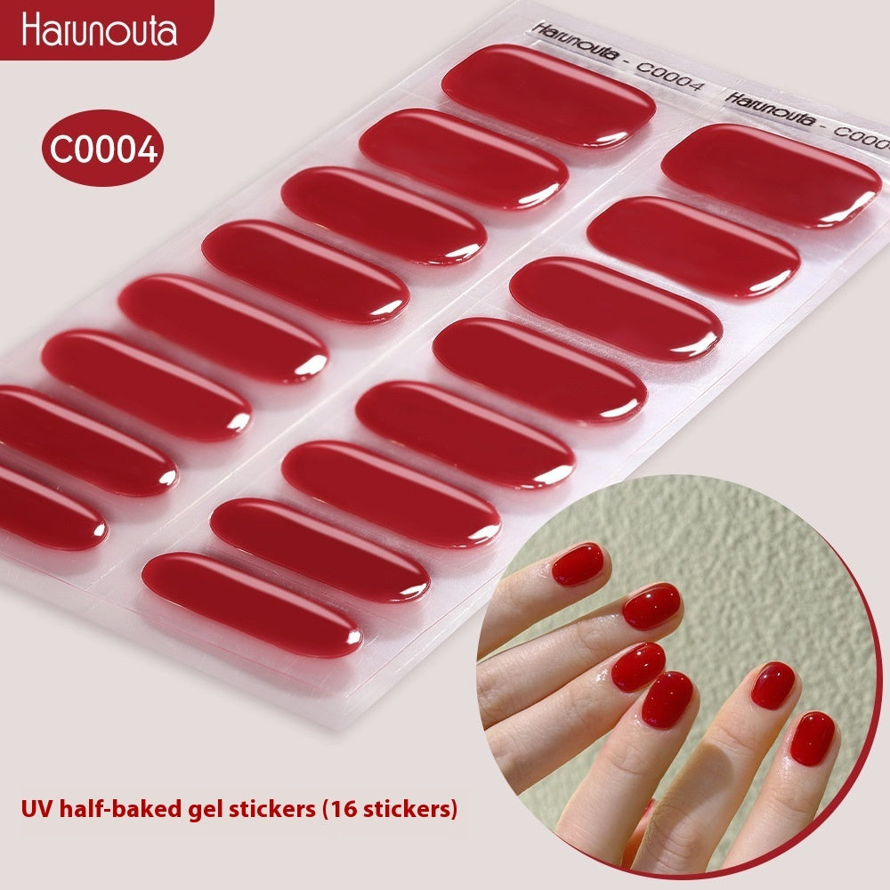 Harunouta Nail Stickers UV Gel Nail Sticker Semi-curing