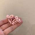 Girl Bow Barrettes Small Hair Grabbing Clip