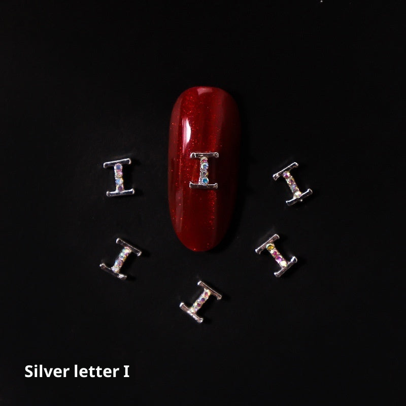 Cooc 26 Letter Alloy Nail Ornament Nail Crystal