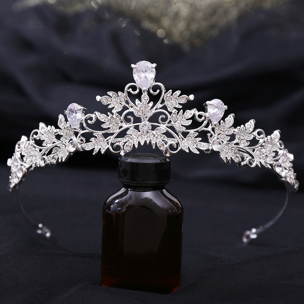 Wedding Headpiece Leaf With Rhinestones