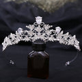 Wedding Headpiece Leaf With Rhinestones