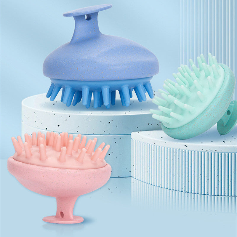 Wheat Straw Shampoo Brush Silicone