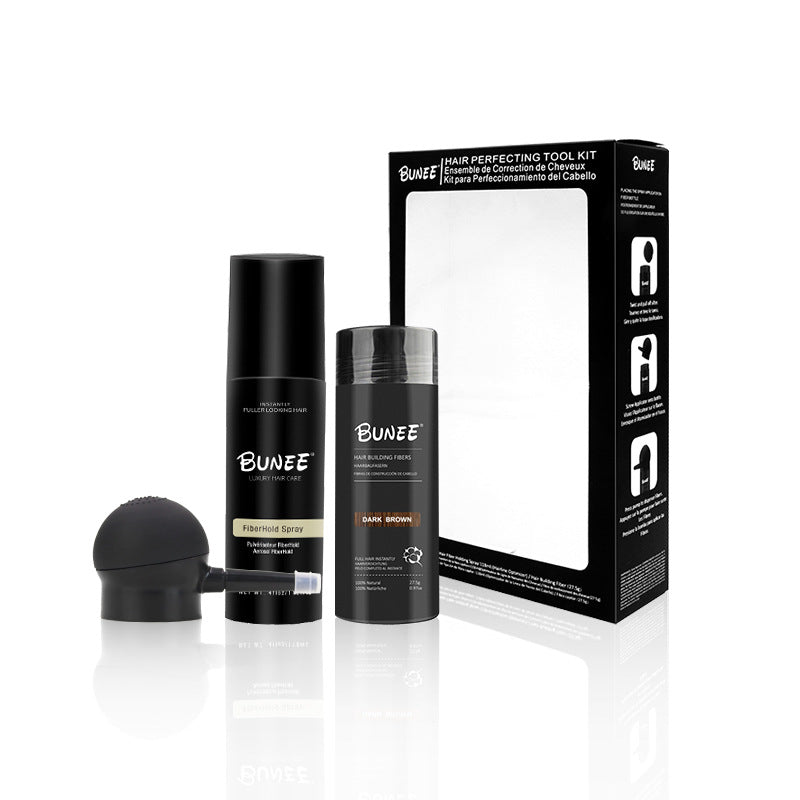 Bunee Dense Hair Fiber 275g Three-piece Suit Shaping Water Style Hair Fiber Powder Viewing Angle Effect Sparse Hair Hair Replacement