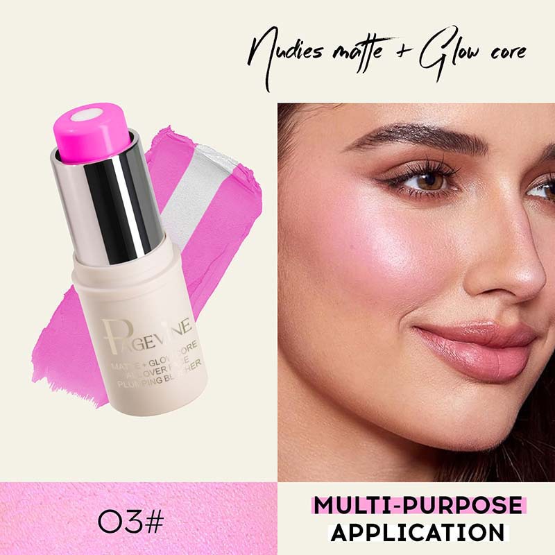 PageWine Matte Two-color Sandwich Blush Stick Moisturizing Highlight