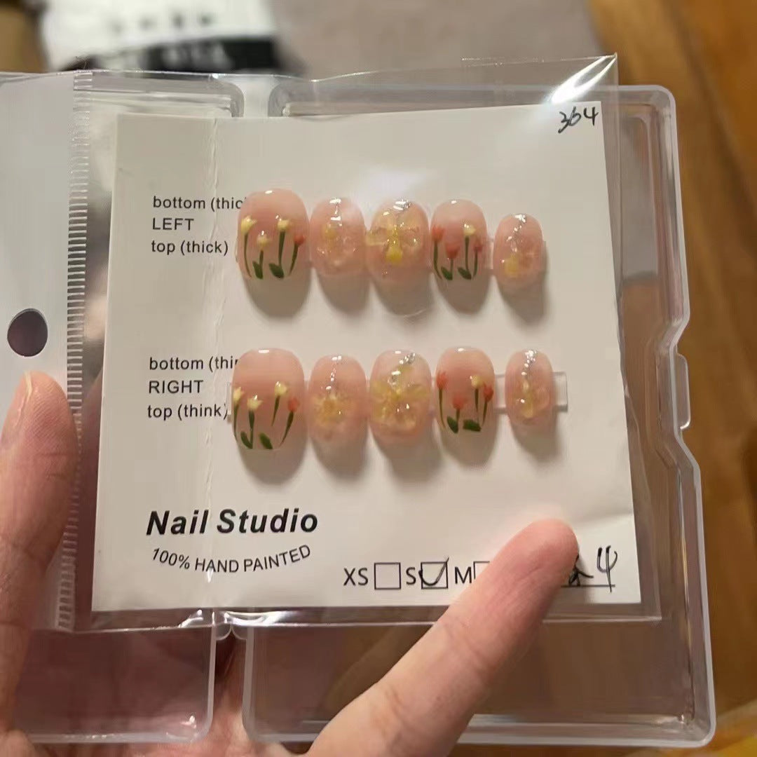 Hand Painted Tulip Nail Patches