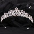Bridal Headdress Alloy Rhinestone Leaves Small Crown