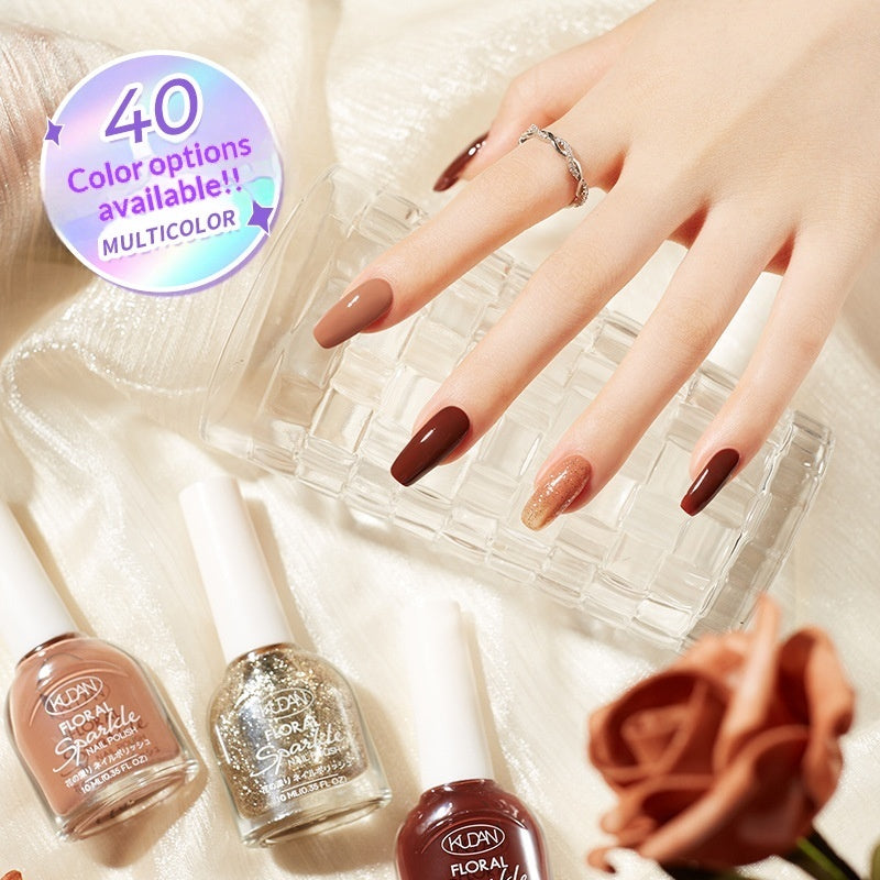 Kudan Tear-off Floral Water-based No-bake Lightly Fragranced Peelable Clear Nail Polish