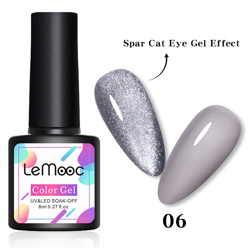 Lemooc Smoothie Light Moonstone Nail Polish Glue Snow Light Wide Cat Eye Glue
