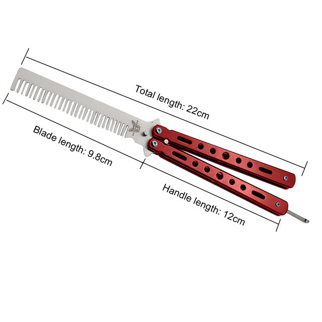 Folding Butterfly Comb Stainless Steel Practice Knife