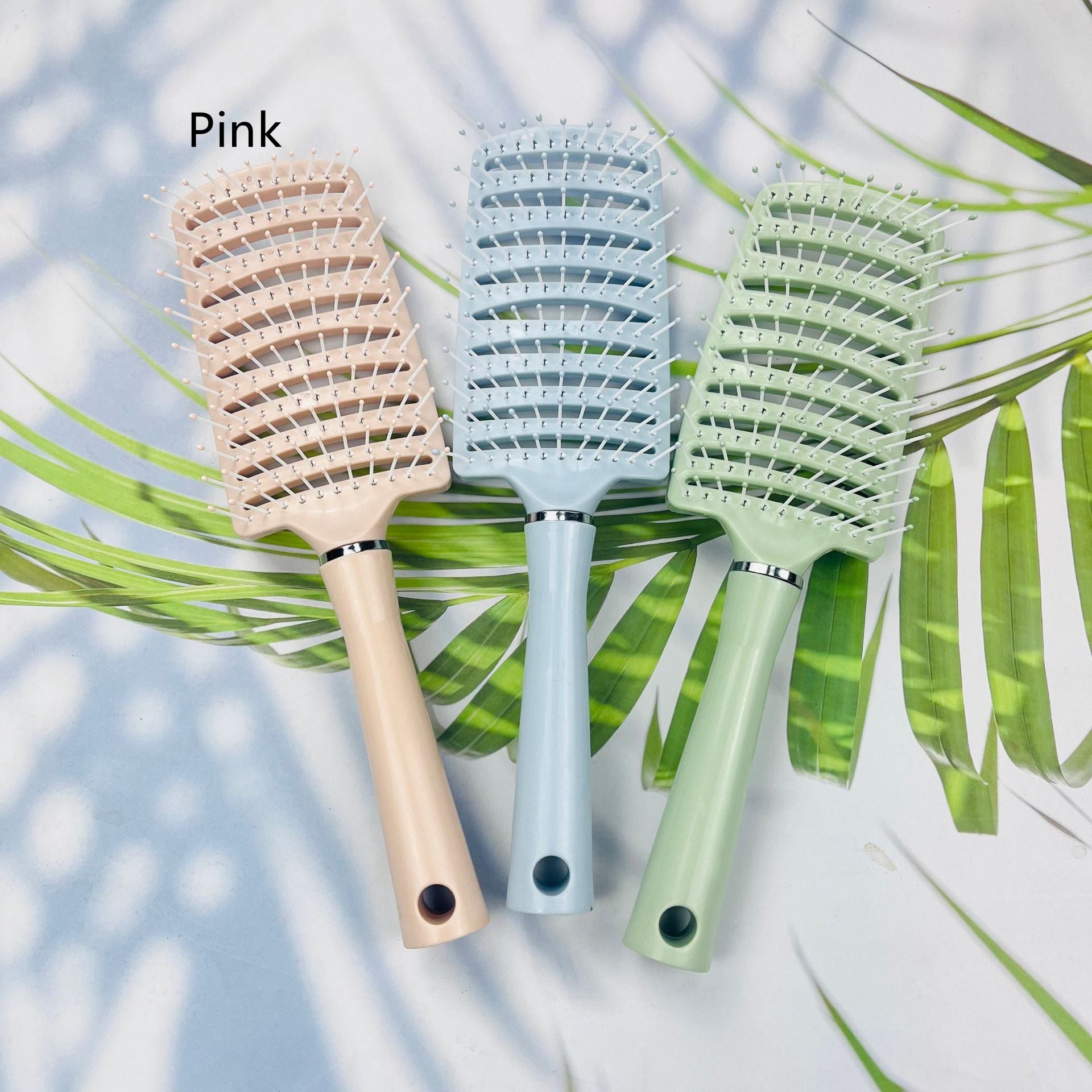 Home Plastic Curved Hollow Fluffy Styling Comb