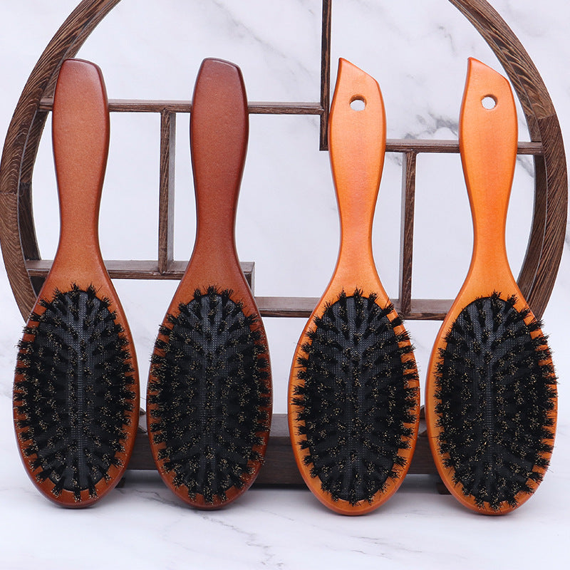 Black Bristle Comb Women's Massage Cushion Comb