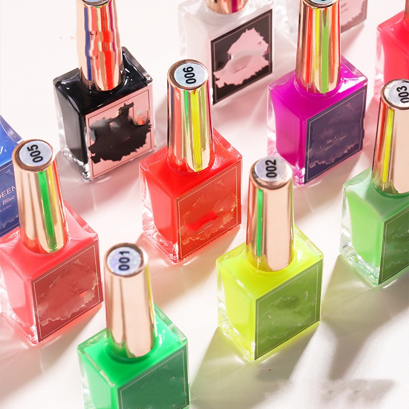 Fluorescent Bright Ink Halo Dye Bubble Nail