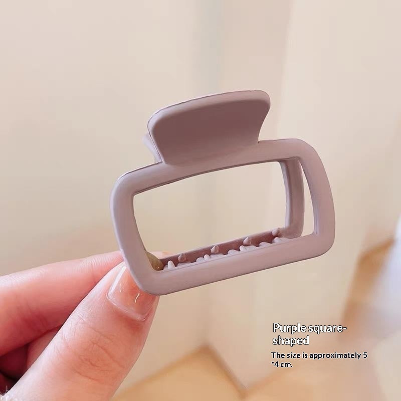 Small Square Clip Caramel-toned Shark Clip Hair Accessory For High Ponytails