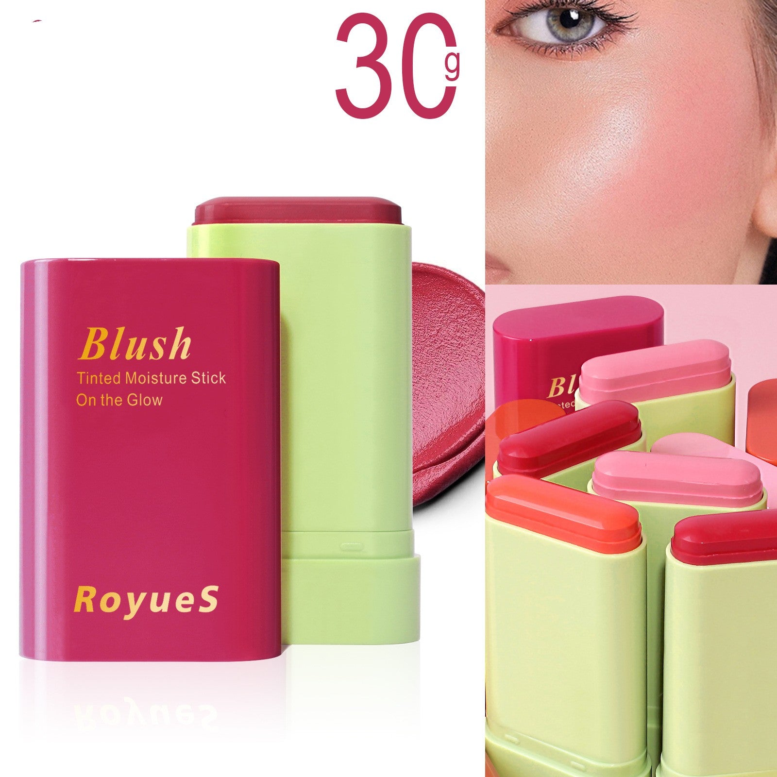 Royues Waterproof Lightweight Multifunctional Blush Stick