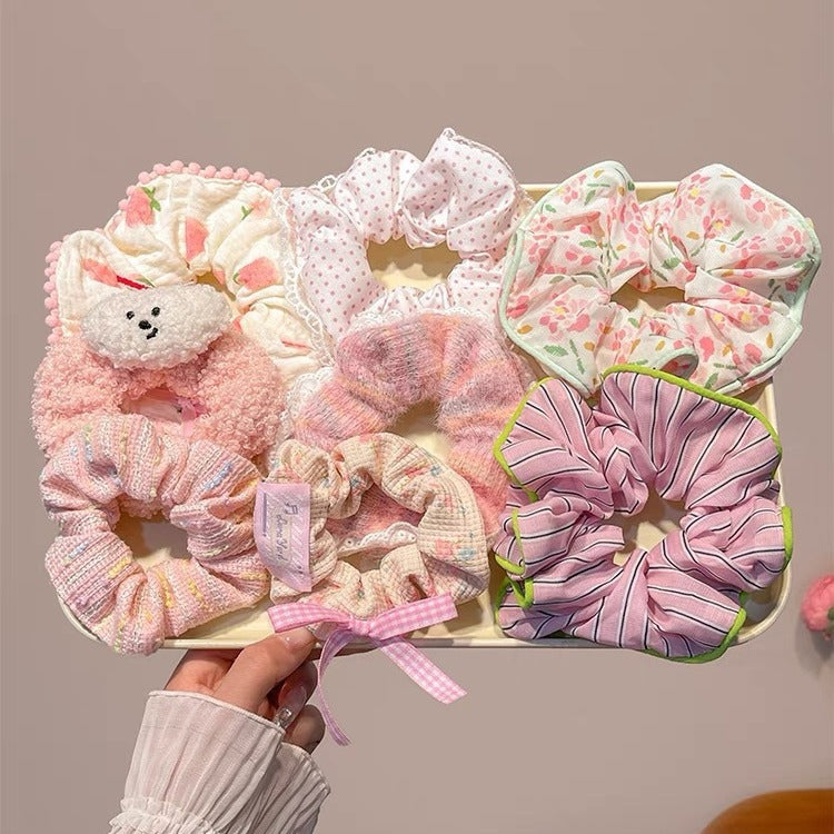 Summer Super Fairy Sweet Lace Large Intestine Hair Ring