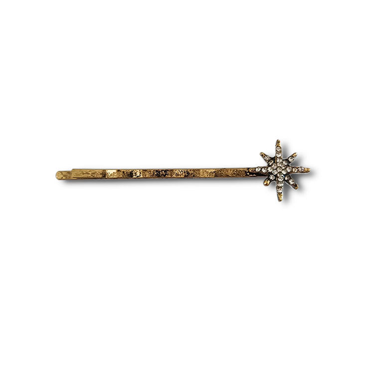 Retro Geometric Diamond Moon Snowflake Star Hairpin Set Word Clip