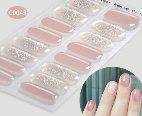 Harunouta Nail Stickers UV Gel Nail Sticker Semi-curing