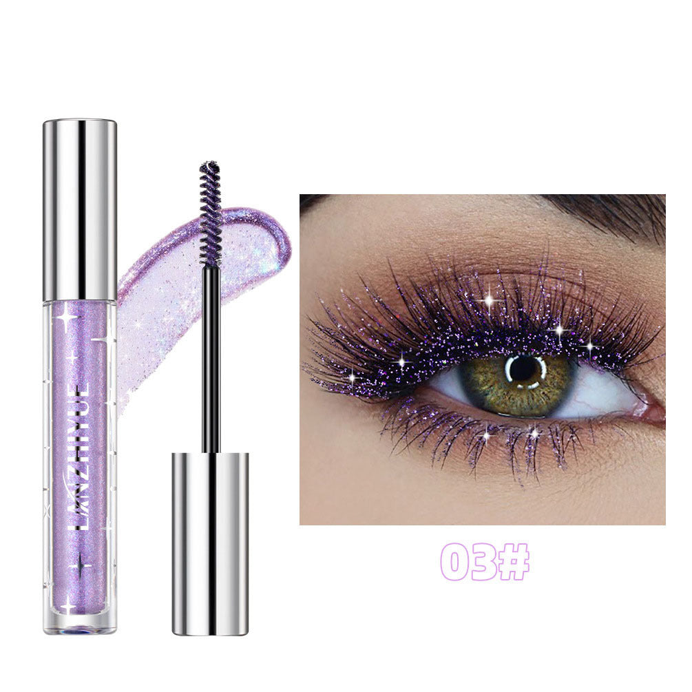 Cross-border Makeup Christmas Stage Nightclub Thick Curl Waterproof Not Smudge Shiny Color Mascara