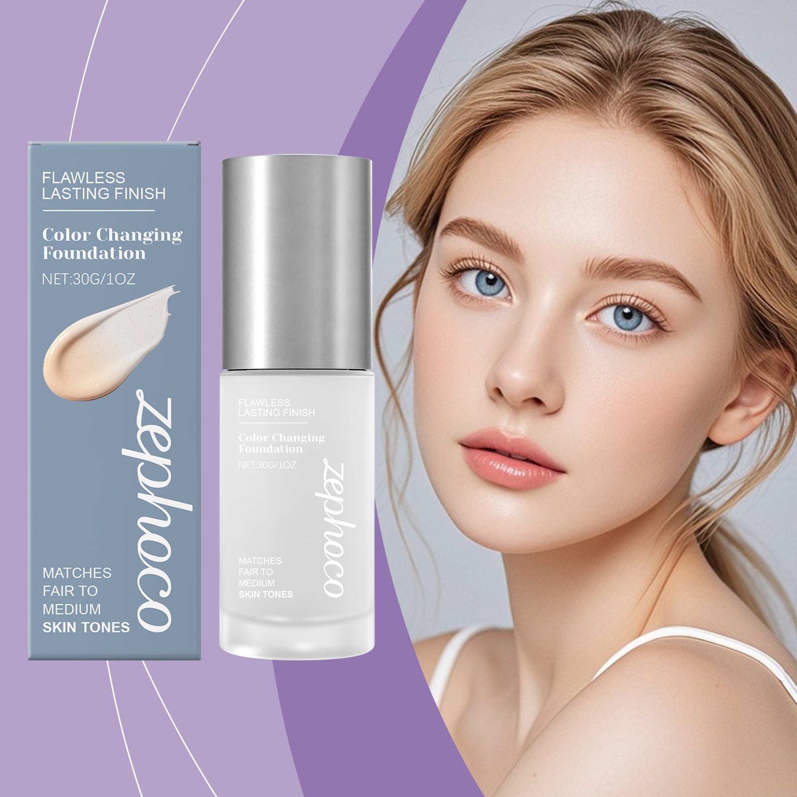 Naturally Color-Changing Light Makeup Foundation