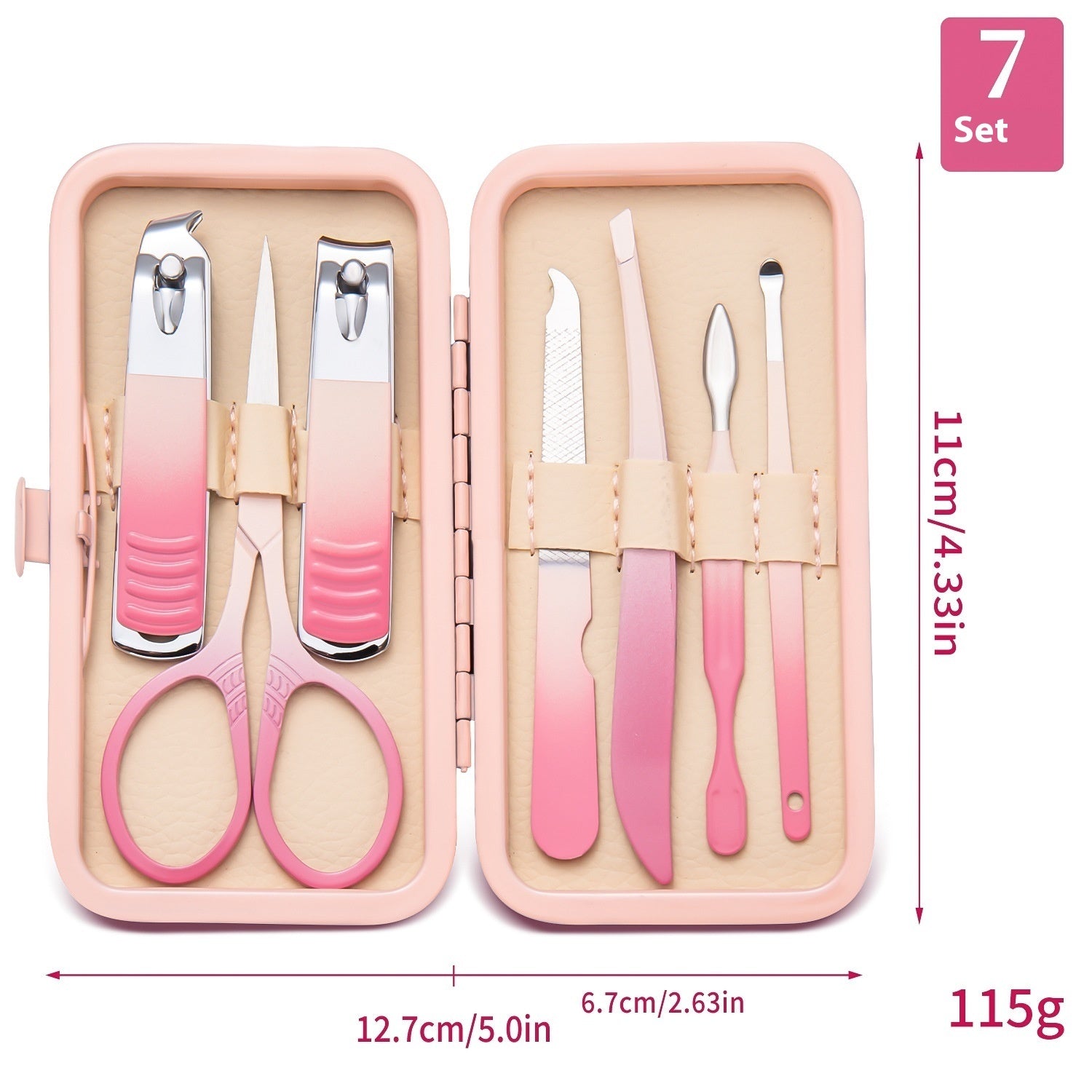 Gradient Color Nail Clippers Suit Stainless Steel Nail Clippers Cuticle Nipper