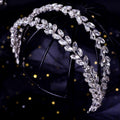 Bridal Headwear Silver Double Strand Rhinestone Headband Simple